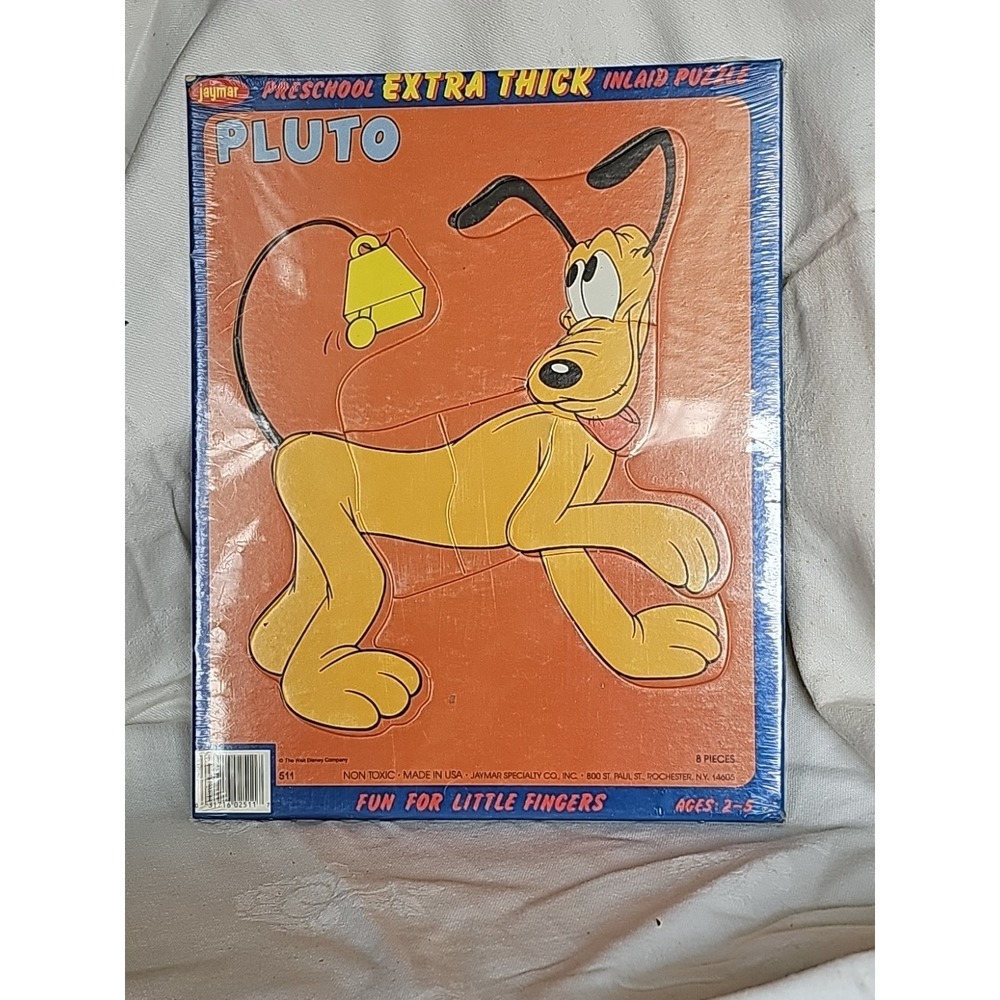Jaymar Preschool Extra Thick Inlaid Puzzle Pluto Vintage 1984 NOS Sealed